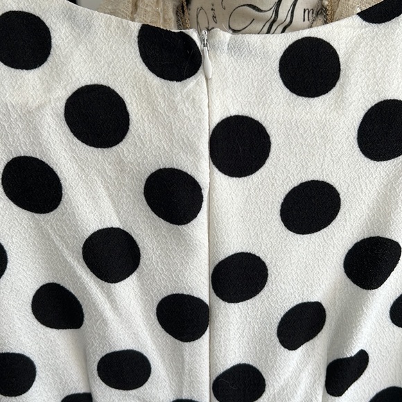Dress - white and black polka dot dress size small - Picture 5 of 6
